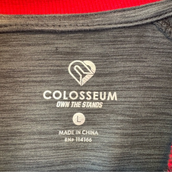 Nebraska Huskers- Colosseum Gray and Red Hoodie with Quarter-Zip. Size Large - Picture 4 of 10